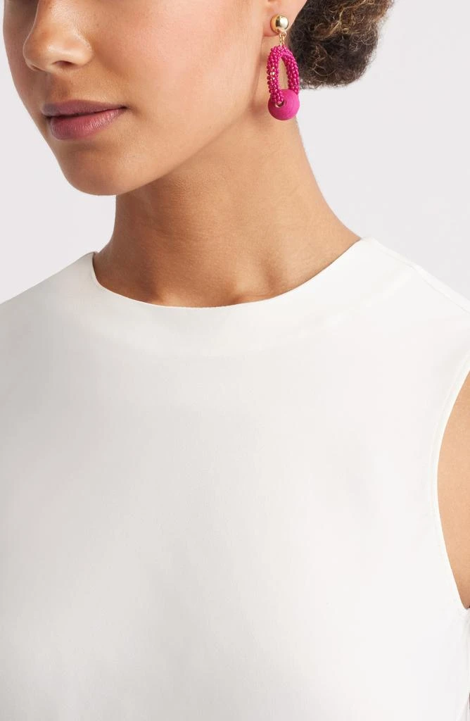 Nordstrom Color Pop Beaded Frontal Hoop Earrings 3