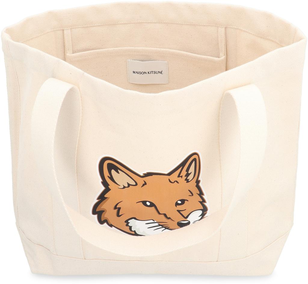IVORY CANVAS FOX HEAD SHOPPING BAG – On Sale Now with Up to