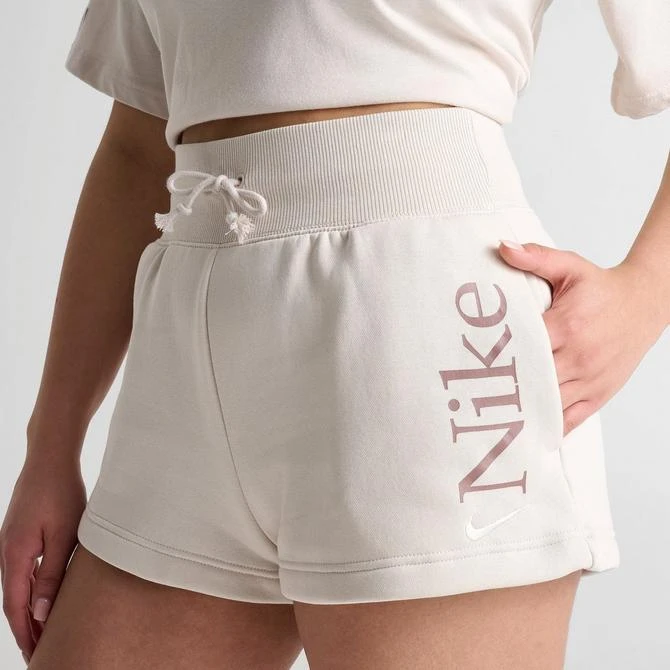 NIKE Women's Nike Sportswear Phoenix Fleece High-Waisted 2" Logo Shorts 5