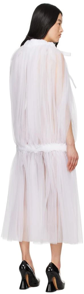 Noir Kei Ninomiya White Cape Midi Dress 3