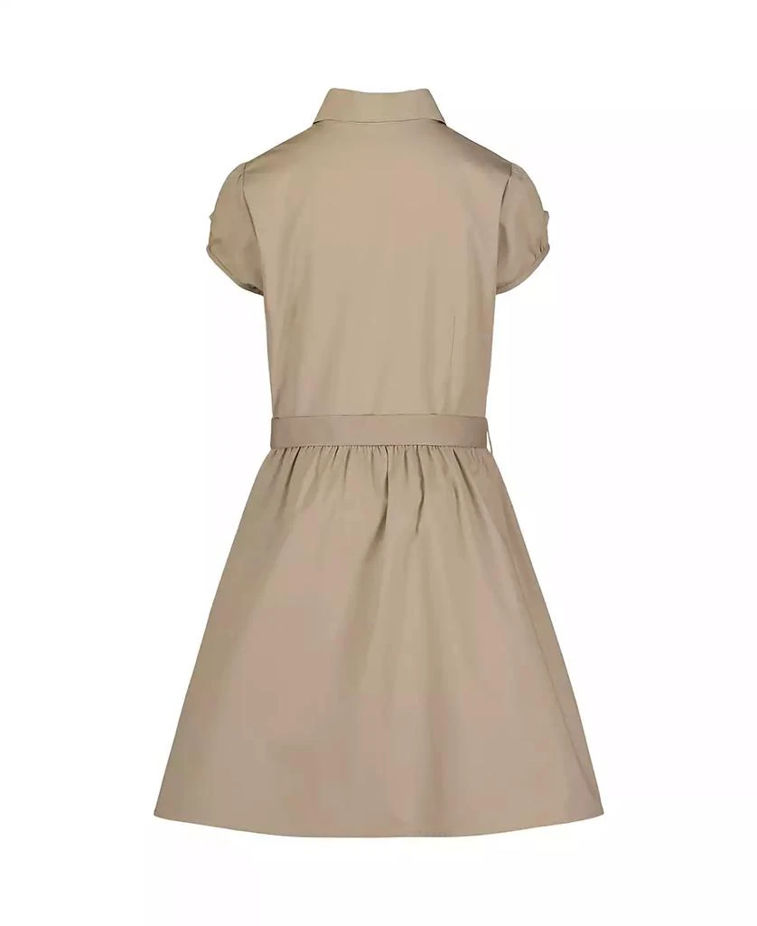 Nautica Plus Girls Uniform Belted Poplin Shirt Dress 2