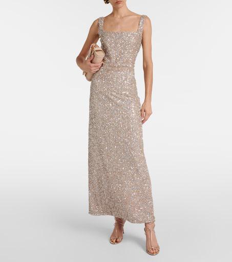 Costarellos Harper sequined gown