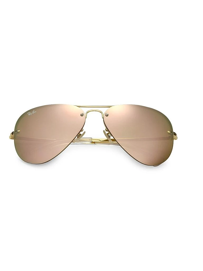 Ray-Ban RB3449 59MM Mirrored Semi-Rimless Aviator Sunglasses 1