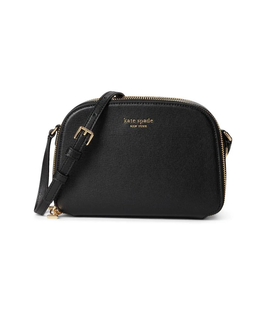 Kate Spade Devin Saffiano Leather Double Zip Dome Crossbody 1