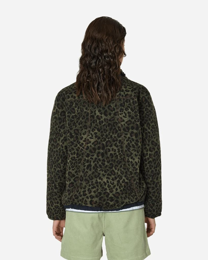 Brain Dead Leopard Reverse Sherpa Jacket Olive 3