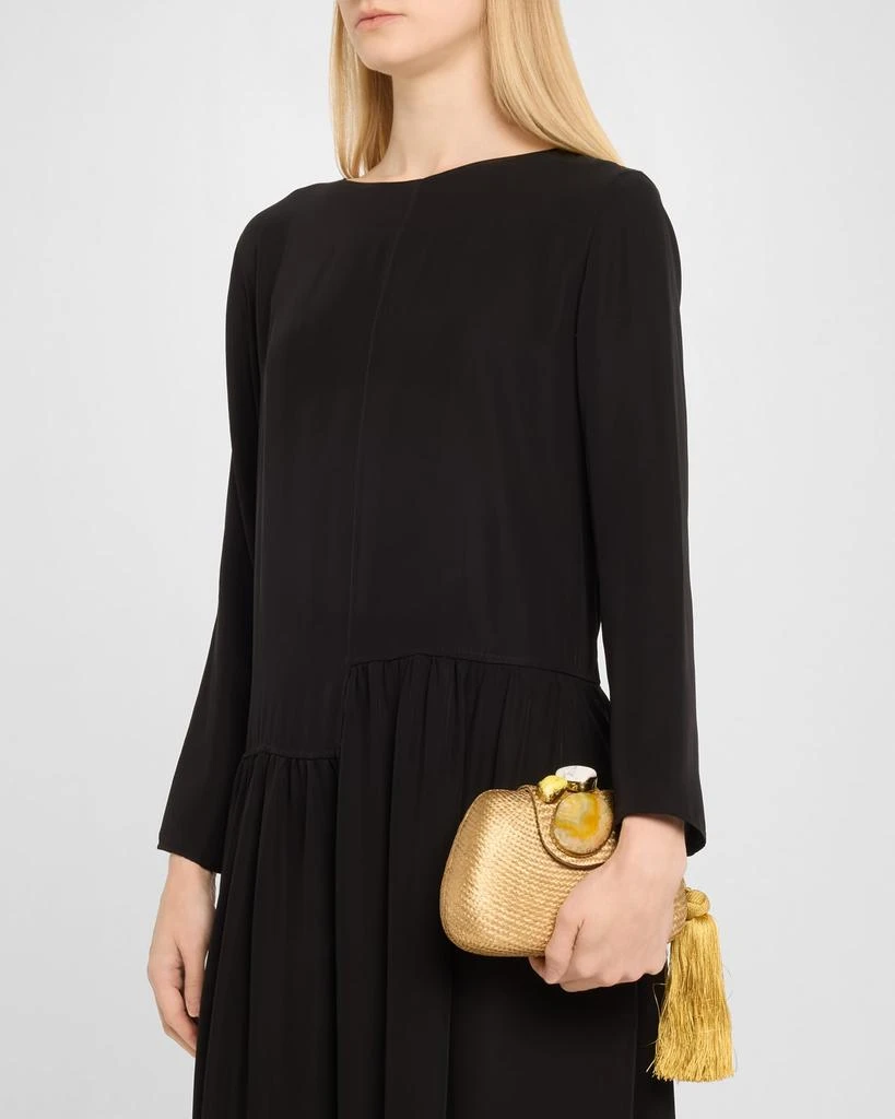 Rafe Tamu Stone Tassel Woven Clutch Bag 2