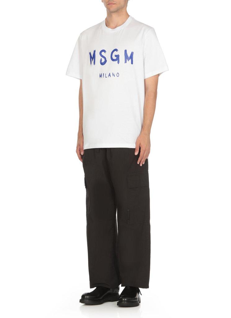 MSGM Logo Printed Crewneck T-shirt