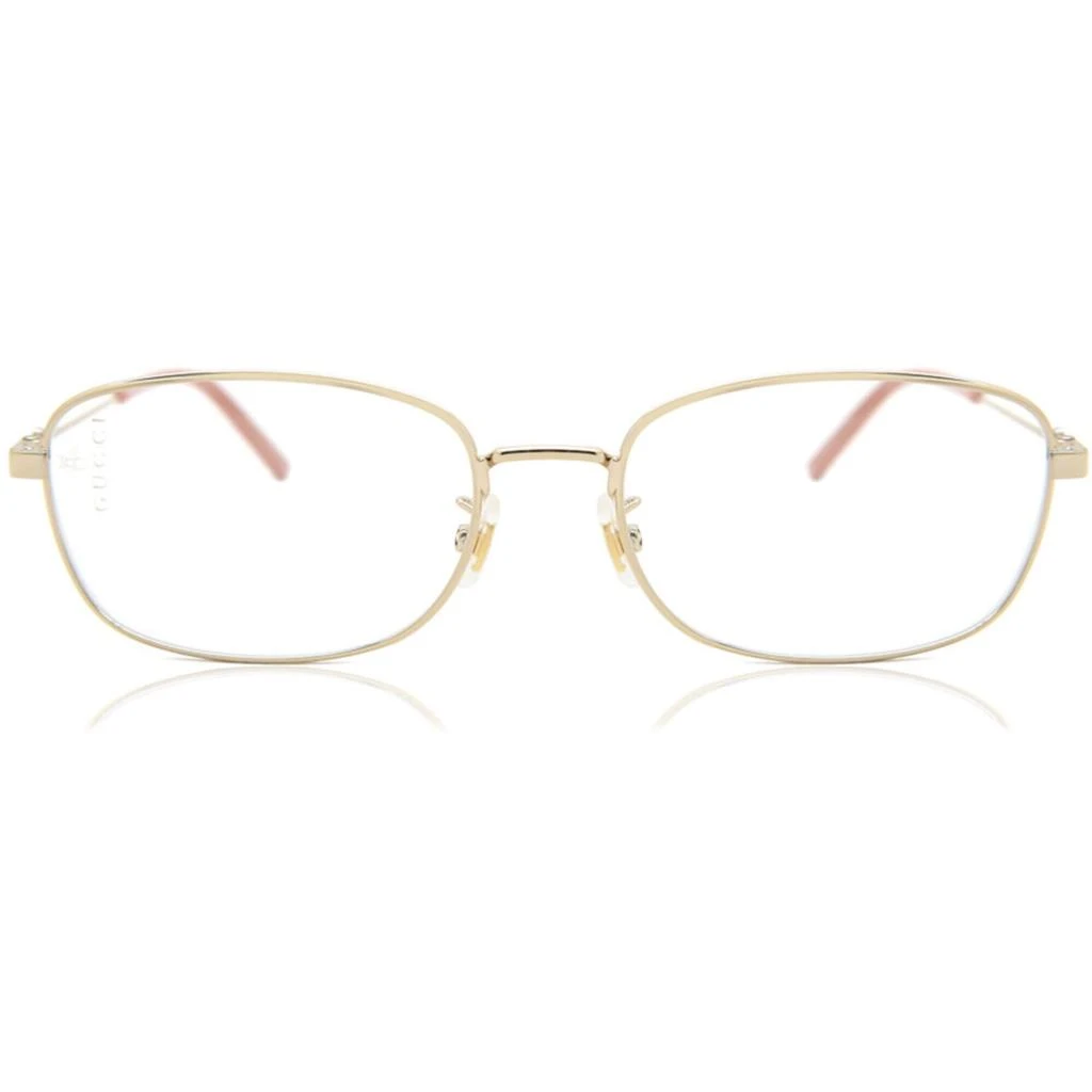 Gucci Gucci Women's Eyeglasses - Gold Rectangular Full-Rim Metal Frame | GUCCI GG0444O 1 2