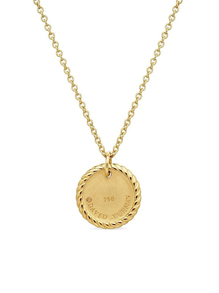 David Yurman Cable Collectibles Evil Eye Necklace in 18K Yellow Gold with Pavé Blue Sapphires and Diamonds, 11mm 4