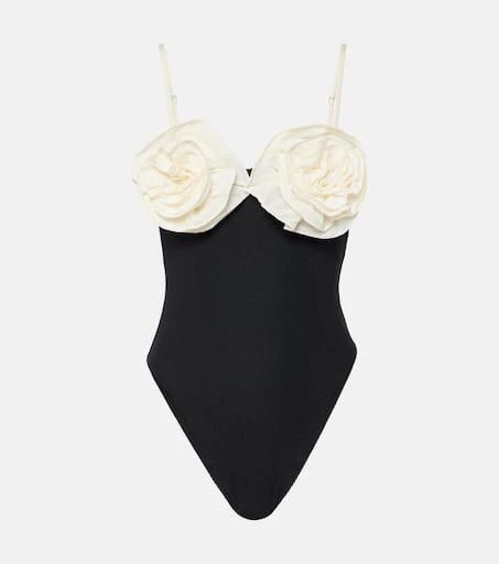 Same Floral-appliqué high-rise swimsuit 1