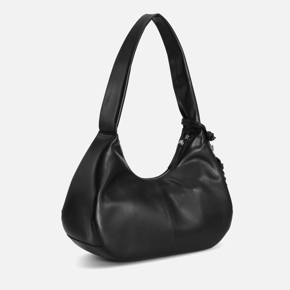 Ganni Ganni Medium Hobo Faux Leather-Blend Bou Bag