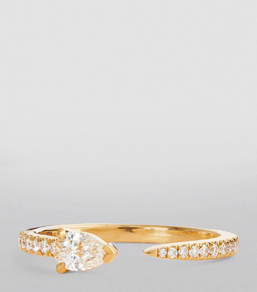 Engelbert Yellow Gold Diamond Pavé Drop Links Ring 3