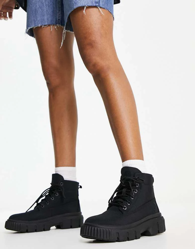 Timberland Timberland greyfield black canvas boots 1