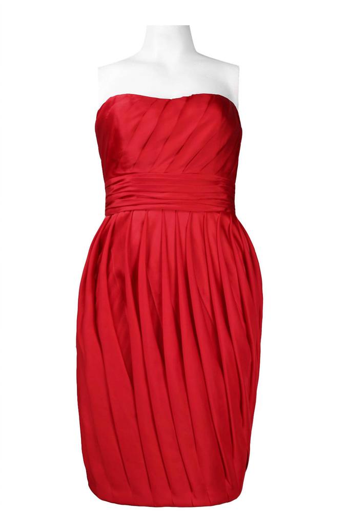 Monique Lhuillier Monique Lhuillier - Women's Strapless Pleated Party Dress