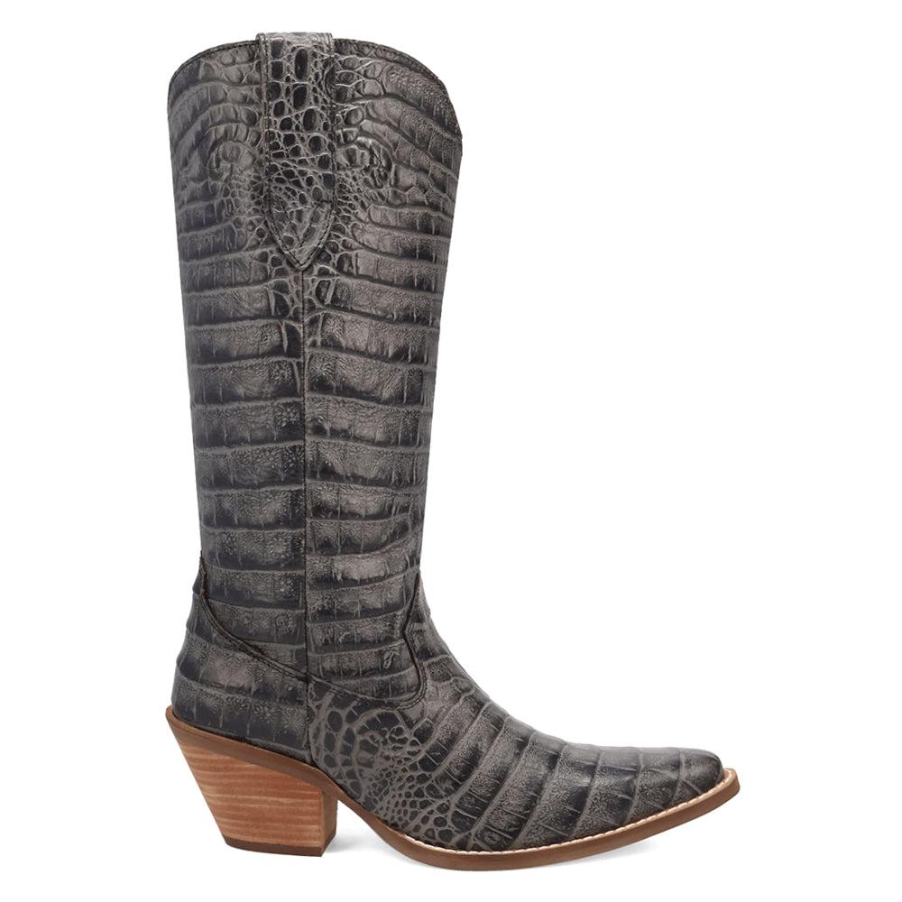 Dingo Ozzie Croc Embossed Snip Toe Cowboy Boots