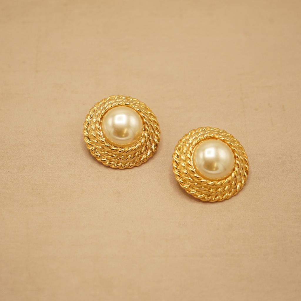 Orelia Vintage Vintage Statement Rope Twist & Pearl Clip