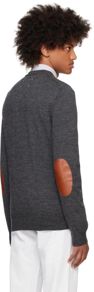 MAISON MARGIELA Gray Elbow Patch Sweater 3