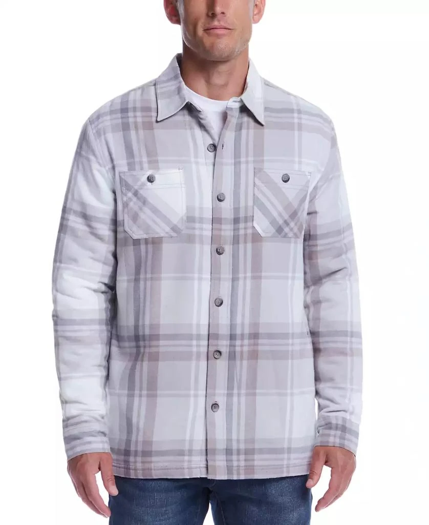 Weatherproof Vintage Men's Sherpa-Lined Flannel Shirt Jacket 1