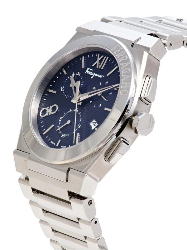 Salvatore Ferragamo Vega Chrono Gancini Stainless Steel Chronograph Watch/42MM 3