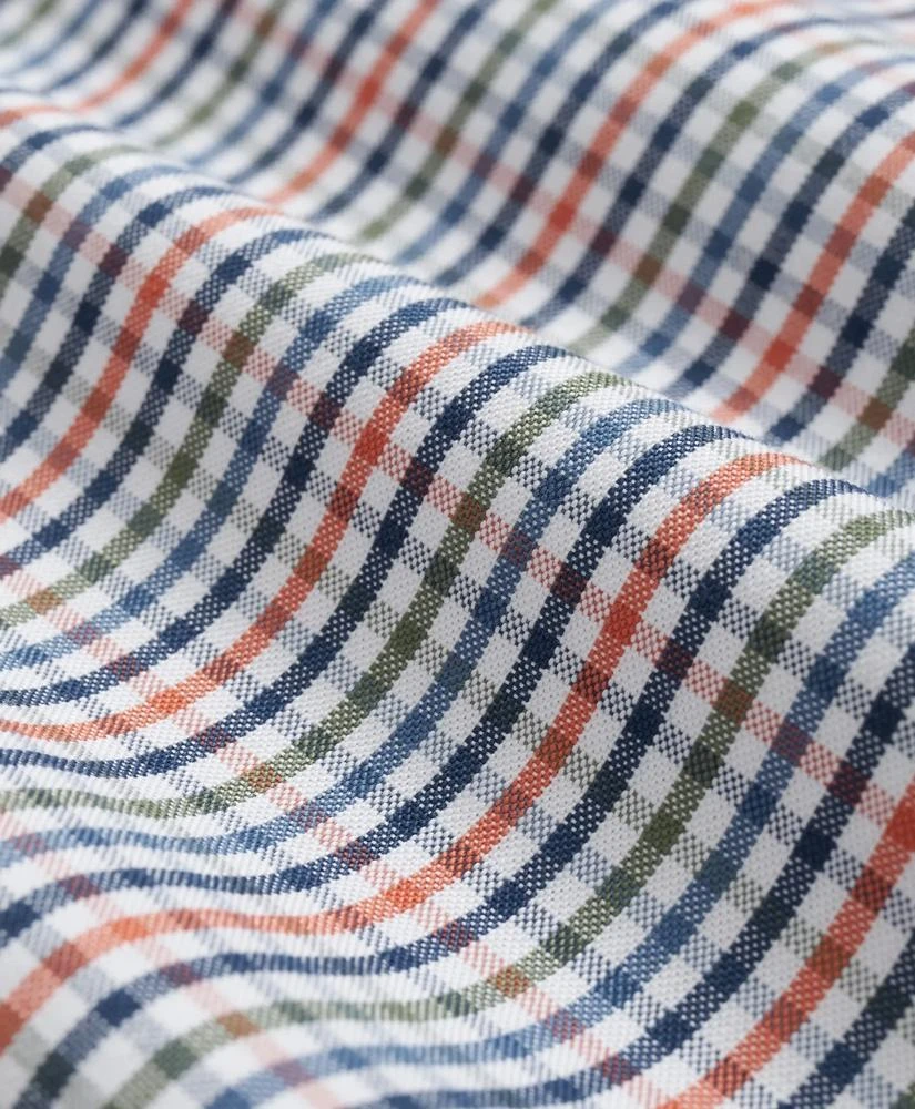 Brooks Brothers Stretch Non-Iron Oxford Button-Down Collar, Multi-Check Shirt 3