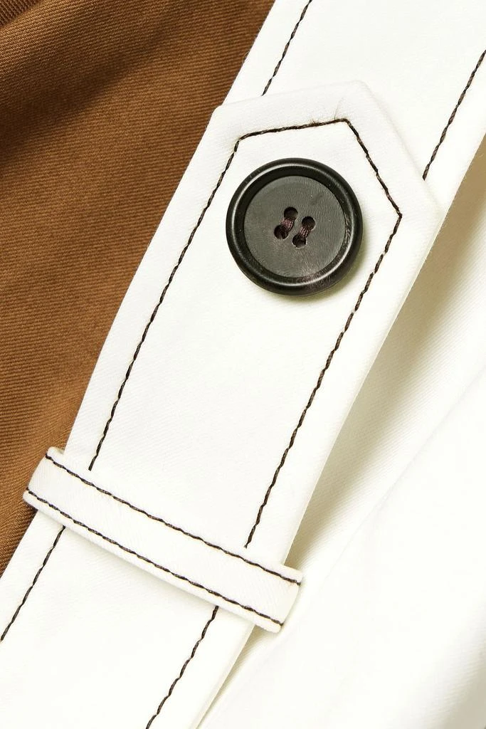 Partow Noah belted two-tone cotton-twill trench coat 4
