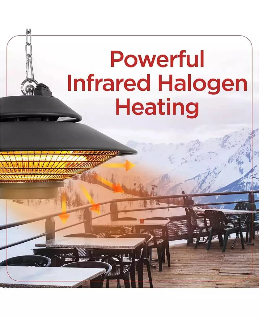 Black & Decker Black and Decker Patio Electric Heater for Ceiling, Heater for Outside with Remote Control 5