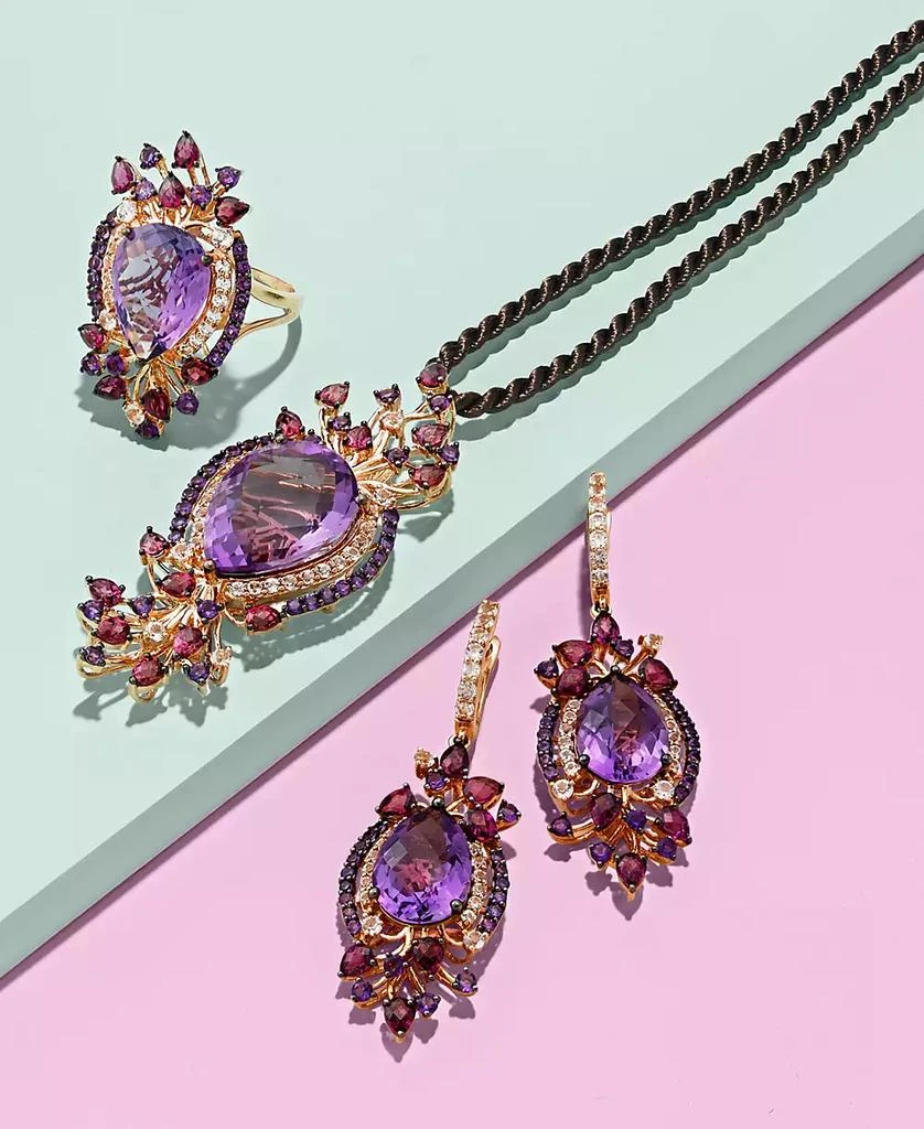 Le Vian Crazy Collection® Multi-Stone Drop Earrings in 14k Strawberry Rose Gold (13-1/2 ct. t.w.) 3