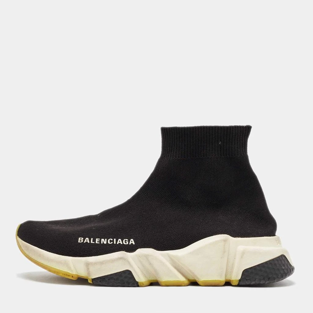 Balenciaga Balenciaga Black Knit Fabric Speed Trainer Slip On High Sneakers Size 36 1