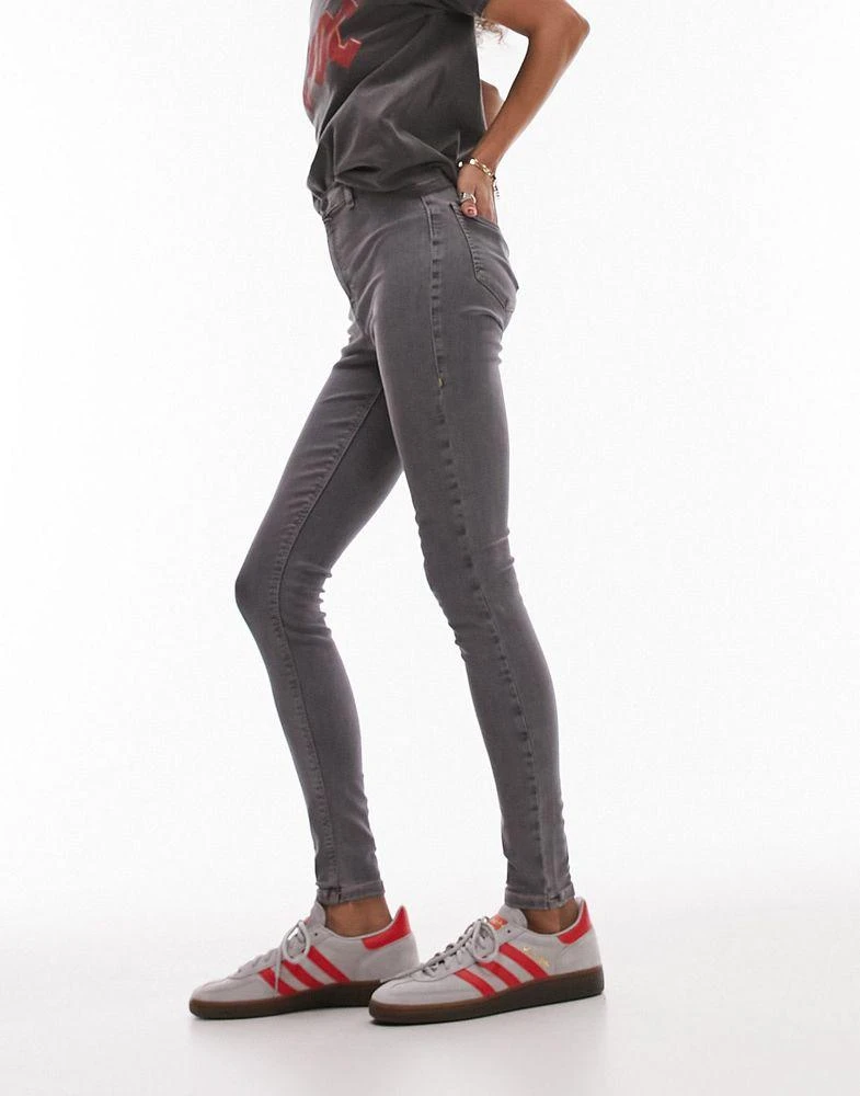 Topshop Topshop high rise Joni jeans in grey 5