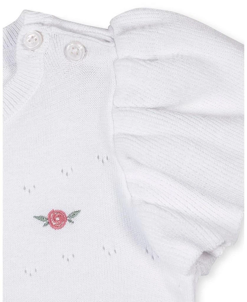 Hope & Henry Girls' Organic Ruffle Sleeve Pointelle Sweater - Little Kid, Big Kid 4