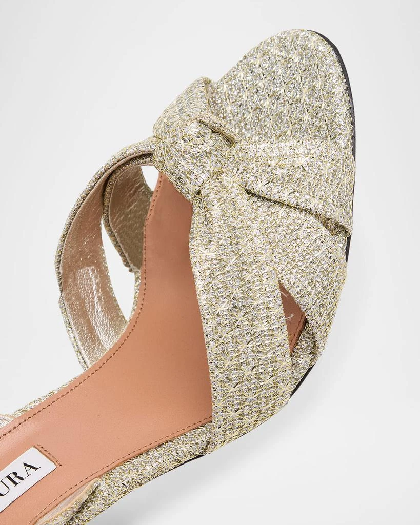Aquazzura Honeycomb Nina Knot Ankle-Strap Sandals 6