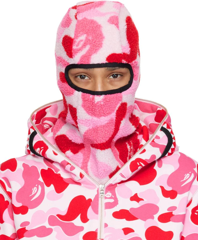 Bape Pink ABC Camo Boa Fleece Balaclava 1