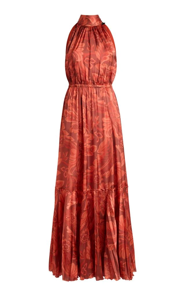 ETRO Etro Printed Satin Maxi Dress - Moda Operandi 1
