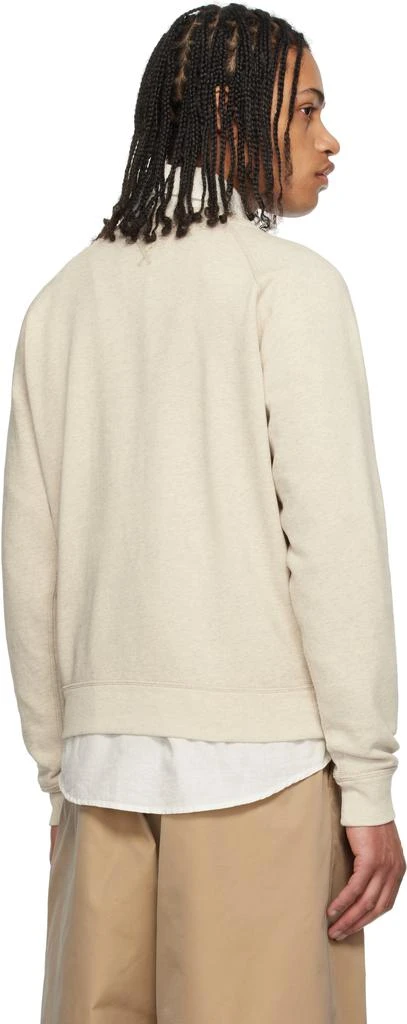 RRL Green Garment-Dyed Waffle-Knit Henley 3