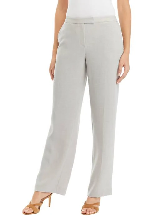 Kasper Womens Fly Front Extended Tab Pants 1