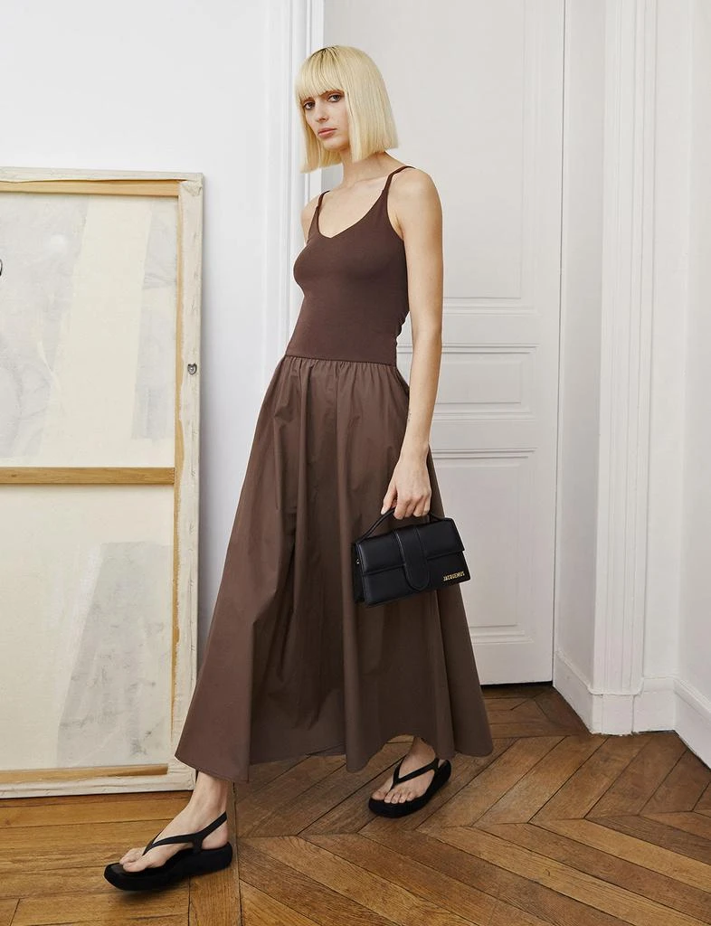 Pixie Market Bea Combination Maxi Dress in Brown 2