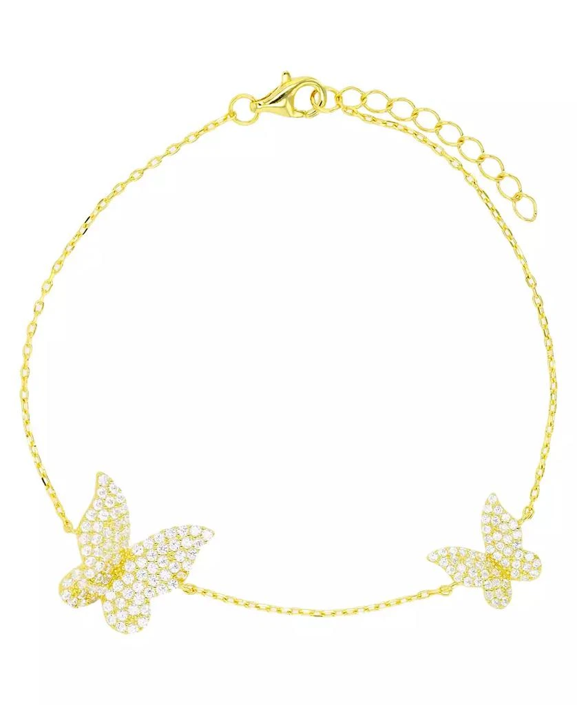Macy's Butterfly Anklet in 14K Gold Plated or Sterling Silver 1