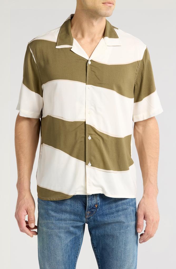 Abound Wavy Stripe Camp Shirt