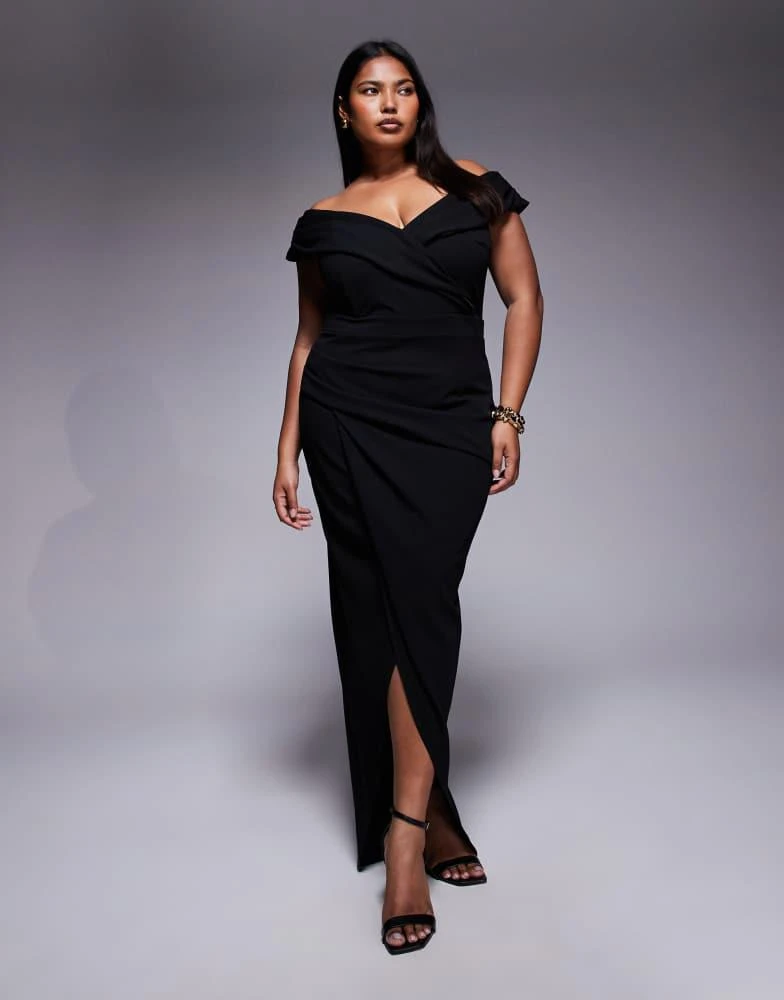 maternity formal dresses near me Padded Midaxi Dress with Tie Detail main image 0