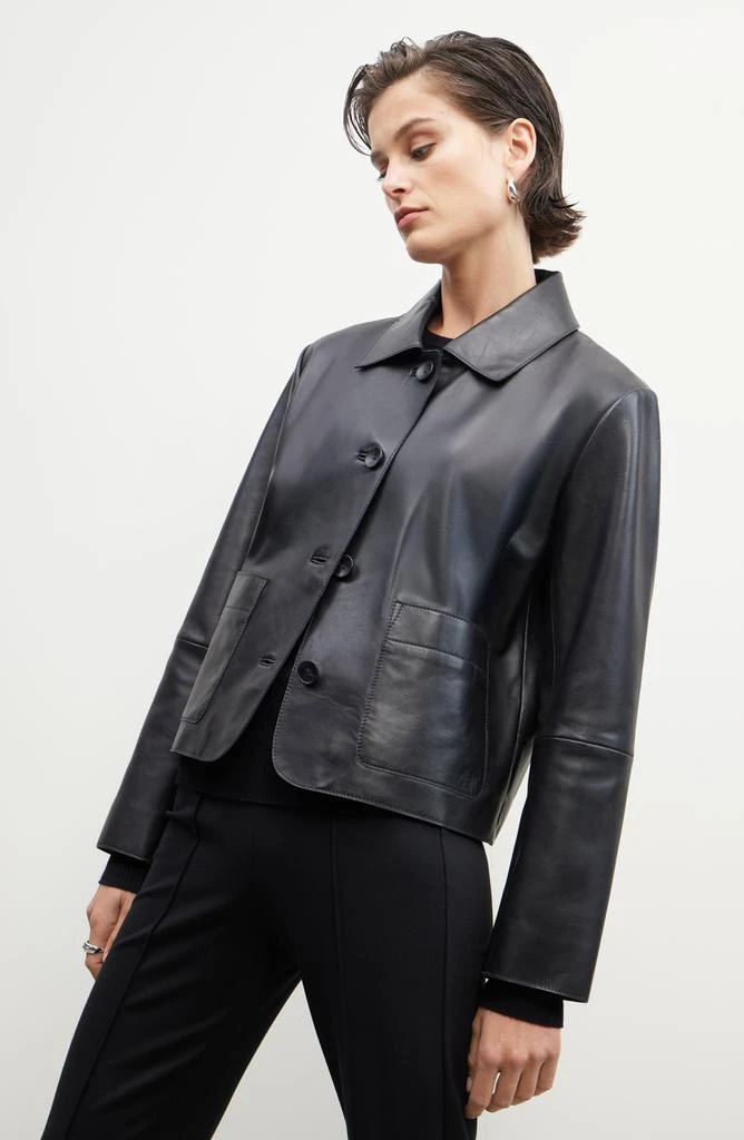 Nordstrom Crop Leather Jacket 8