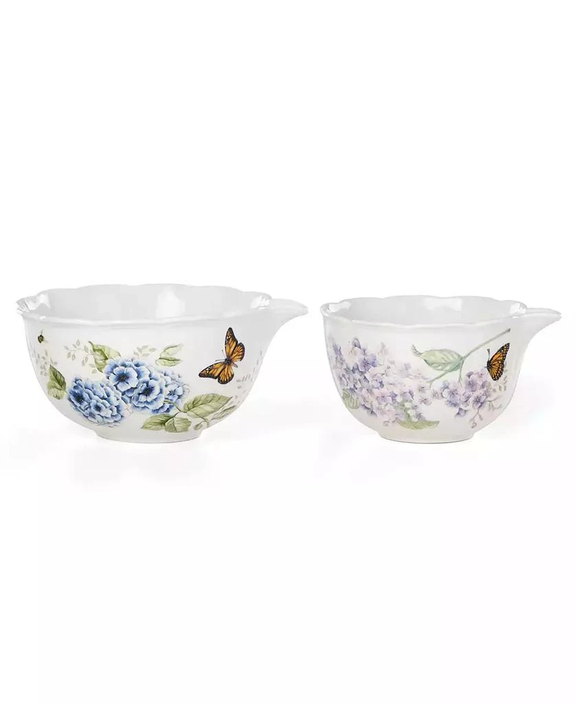 Lenox Butterfly Meadow Kitchen Set/2 Mixing Nesting Bowls 2