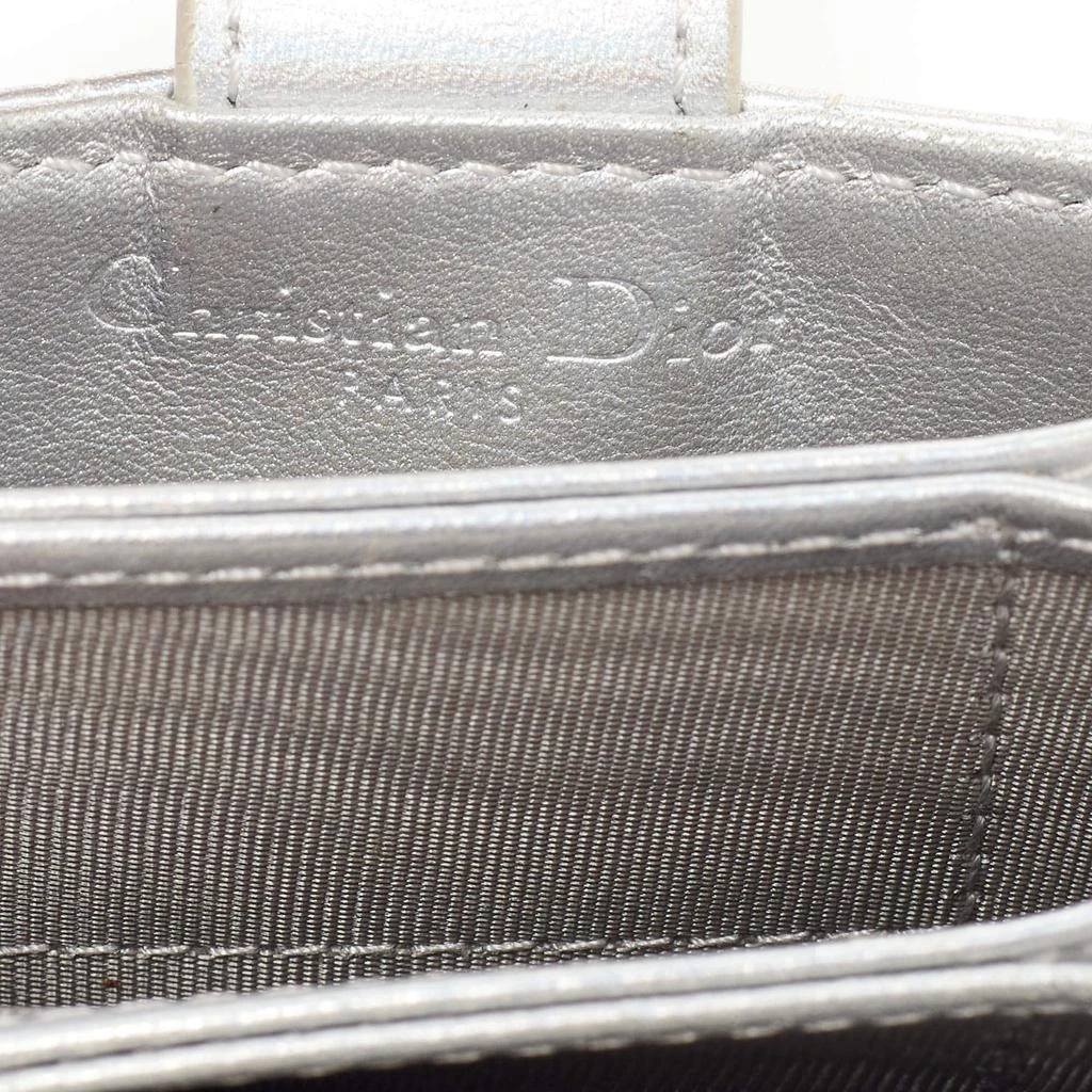 Dior Dior Silver Cannage Leather Lady Dior 5 Gusset Card Holder 10