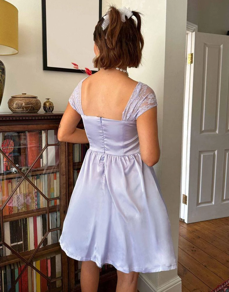 Daisy Street Daisy Street X Chloe Davie 90s mini prom dress with lace bust 3