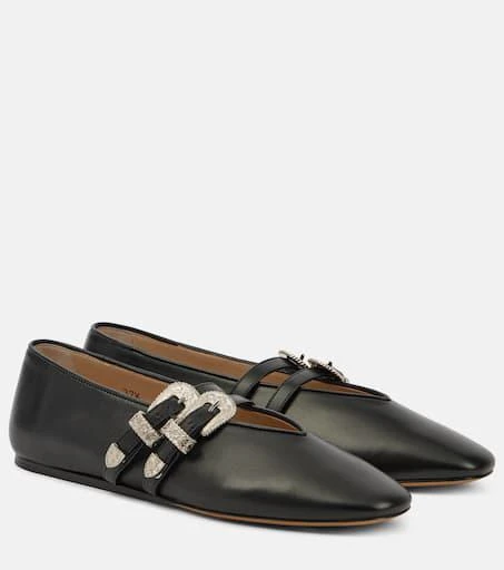 Le Monde beryl Claudia leather ballet flats 1