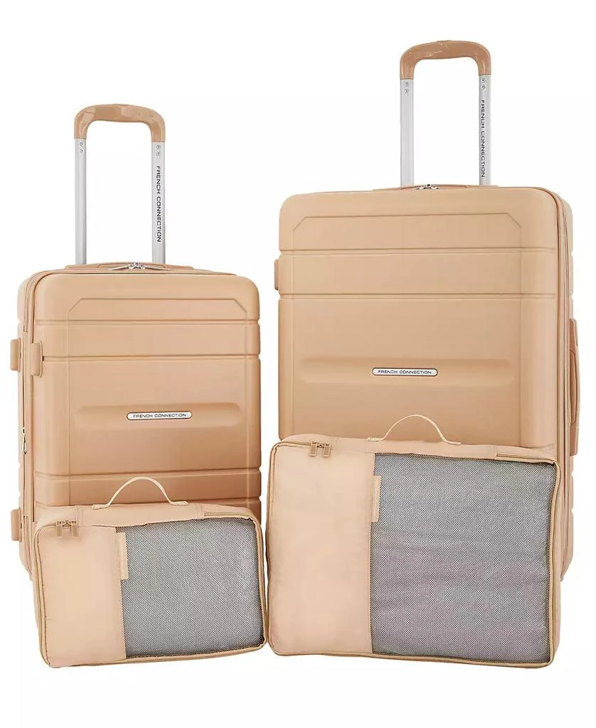French Connection Saint Martin 4 Piece Hardside Luggage Set 4in1 CUP/USB/USB-C/PHONE HOLDER 15