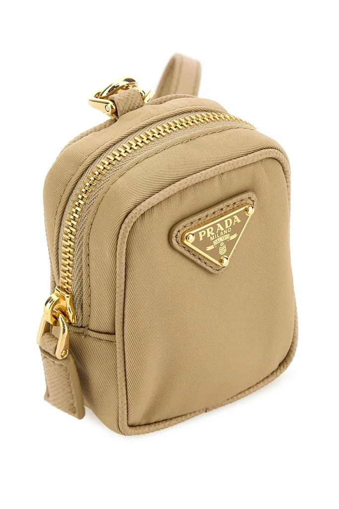 Prada Beige Re-Nylon Re-Edition 1978 key ring