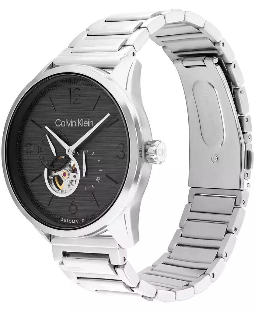 Calvin Klein Men's Automatic Silver Stainless Steel Bracelet Watch 44mm 2