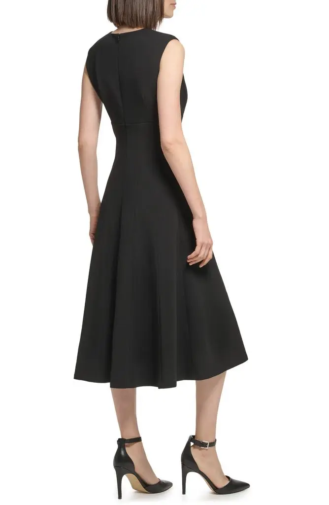 Calvin Klein Scuba Crepe Fit & Flare Dress 2