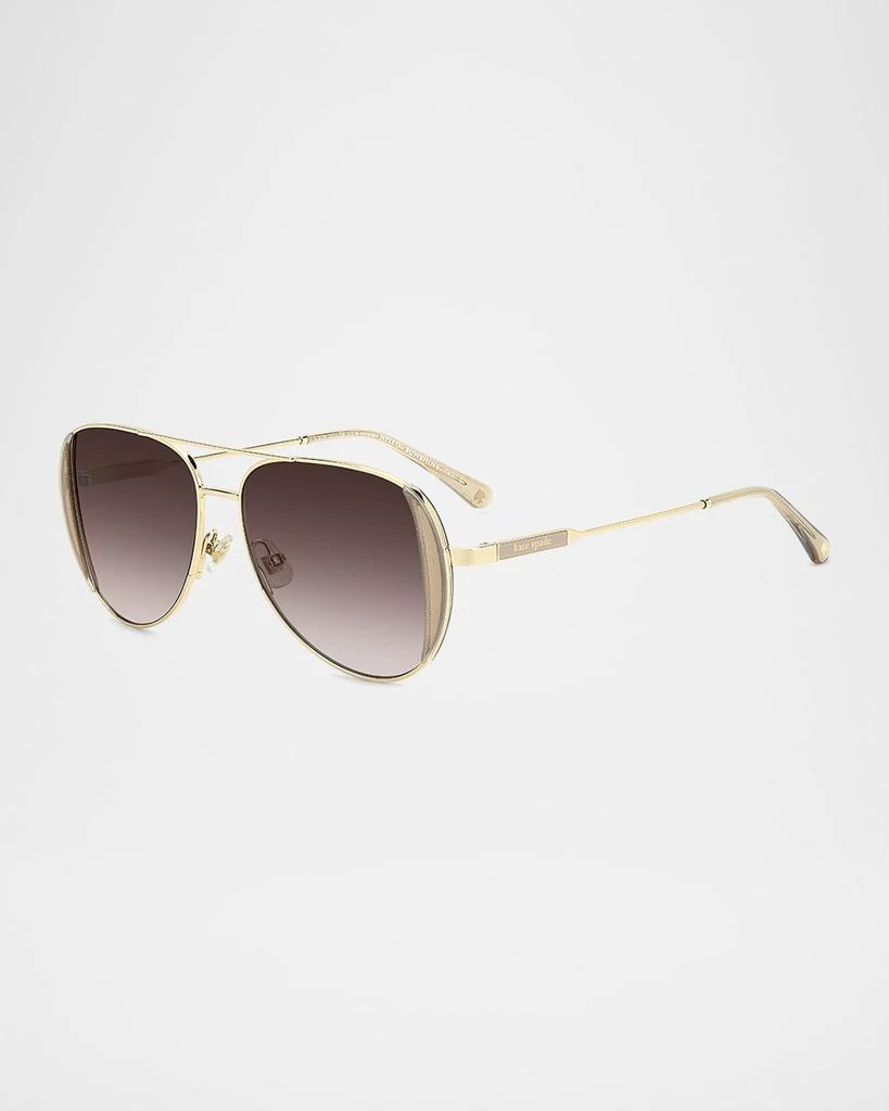 Kate Spade Navigator Aviator Metal Sunglasses 1
