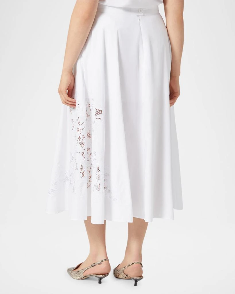 Marina Rinaldi Plus Size Cremona Embroidered Poplin Midi Skirt 3